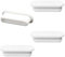 Tapones para agujeros de desagüe de fregadero, cubierta elíptica de desbordamiento para lavabo, insertos de tapa de silicona para baño, cocina, 4 piezas