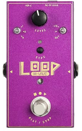 M-VAVE LoopII Guitar Looper Pedal – Compact Loop Station Stompbox, Unlimited Overdubs, True Bypass, Single Footswitch Loop Recorder for Electric Guitar & Bass