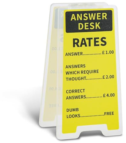 Answer Rates Funny Desk Sign Clips Novelty Gifts for Colleagues, Mini Funny Desk Decor Office Decoration Sign Ornament Plaque