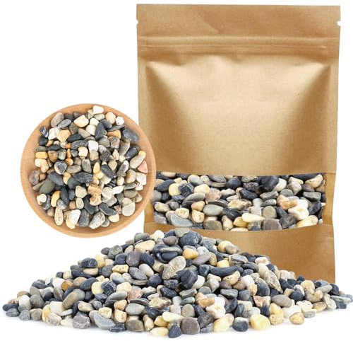 Dncvb Dekosteine 900g Deko Steine Dekosteine für Vasen Ziersteine für Blumentöpfe Kleine Deko Steine, Dekosteine für Sukkulenten, Aquarium, Blumentopf, Haus und Garten (braun)