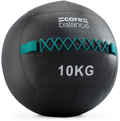 Core Balance Wall Ball | Durable PVC Shell, Balanced Weight Distribution, Textured Grip Seams, Ideal for Strength & Conditioning, 35cm Diameter