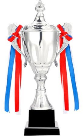 YEHEI 11.8 Inch Silver Trophy Cup for Sports Meeting Competitions Soccer Winner Team Awards and Competition Parties Favors