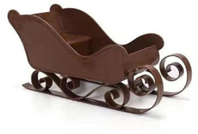 Festive Santa Sleigh Christmas Ornament Candy Bowl Table Decoration
