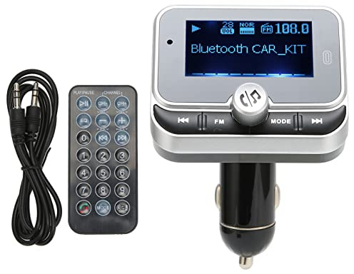 POENVFPO Bluetooth-FM-Transmitter-Autoladegerät, 1,8-Zoll-Bildschirm, Dual-USB-Radio-Adapter mit MP3-Wiedergabe