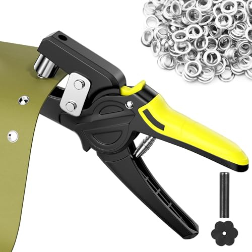 Fousenuk Oeillets Métalliques Kit 10mm, Pince à Oeillet avec 500 Oeillets