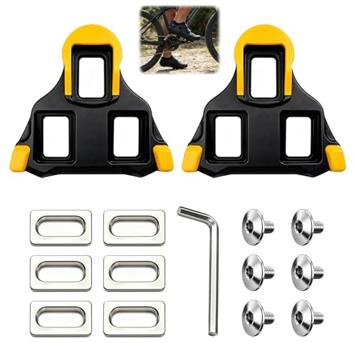 SPD SL Rennrad Road Schuhplatten Cleats, Klickpedal-Klemmplatten | für Rennräder, Fahrrad Stollen, für Indoor Outdoor Fahrradpedale, 3 Loch Fahrradschuhe