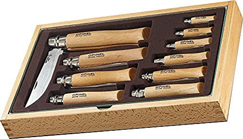OPINEL Uni O001314 Recoge monedas 10 cuchillos inox, braun, 4,8x31,1x30,3 cm