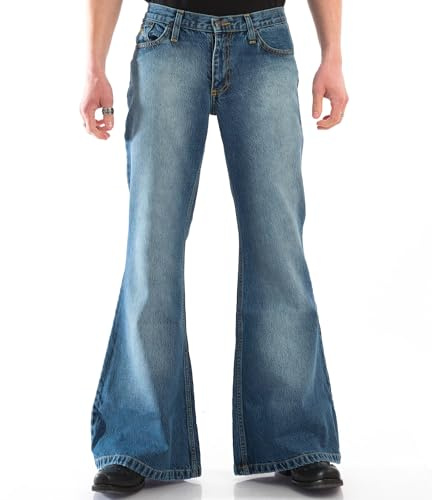 Comycom Herren Jeans Schlaghose Star Used Washed Reloaded