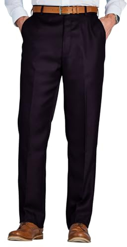 Mens Quality Formal Smart Casual Work Trousers Home/Office Black 36W x 31L