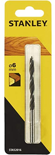 STANLEY STA52016-QZ - Broca de acero al cromo-vanadio para madera con punta centradora ø 6.0 mm.