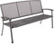 Gartenbank Rivo 3Sitzer 171x65x92cm eisengrau beschichtet Metall Streckmetall