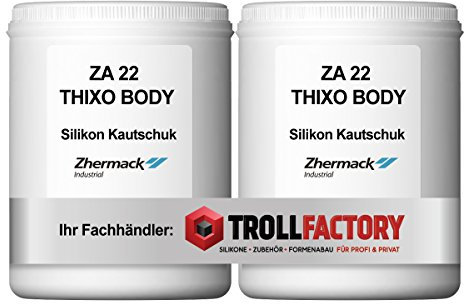 Zhermack Silikon Kautschuk ZA 22 THIXO BODY Thixotropic Haut Maskenbau Spezial Effekt streichfähig rosa/hautfarben 2kg