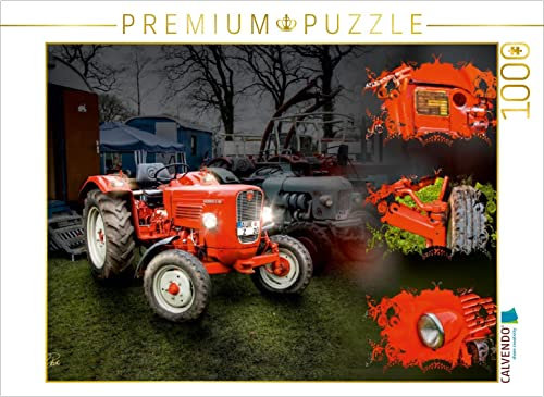 CALVENDO Puzzle Oldtimer Traktor Güldner 1000 Teile Puzzle quer | Lege-Größe cm Foto-Puzzle für glückliche Stunden