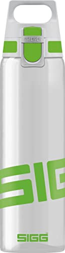 Sigg - Tritan Water Bottle - Total Clear ONE Green - Suitable For Carbonated Beverages - Dishwasher Safe - Leakproof - Lightweight - Scratch Resistant - BPA Free - Grey - 0.75L