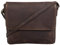 Dos Bros Hunter Leder Laptop Bag Laptoptasche Messenger Umhängetasche Schultertasche DB-022, Farbe:Dunkelbraun