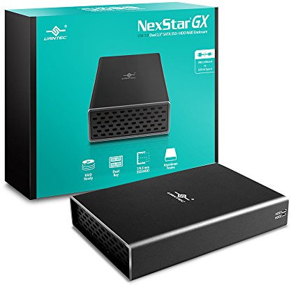 Vantec Nexstar GX USB 3.0 Dual 2.5 SATA SSD/HDD RAID Enclosure, Black (NST-272S3-BK)