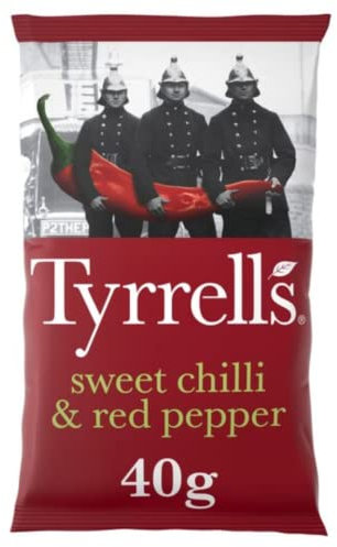 Tyrrells, Sweet Chilli and Red Pepper Crisps, 24 x 40g
