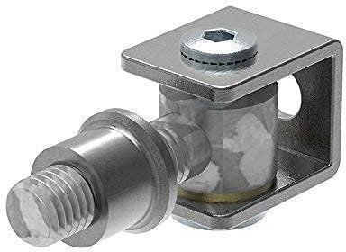 charnières acier réglable M12, 14, 16, avec écrou soudé, zingué, charnière - M14