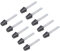 uxcell Knebelklemme, Gummikopf, Karbonstahl, M8 x 70 mm, Schwarz, 10 Stück