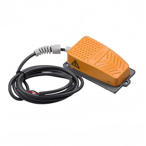 Mioke Interruttore a pedale Industriale Metallo - 250V 15A - con 2M Cavo