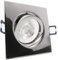 trendlights24 Carree LED Einbaustrahler 230V Chrom eckig 3-Stufen dimmbar extra flach 35mm, 5er Set Warmweiß 5W LED-Spots, Einbauleuchten schwenkbar