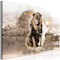 decomonkey Bilder Abstrakt Tiere Löwe 120x80 cm 1 Teilig Leinwandbilder Bild auf Leinwand Vlies Wandbild Kunstdruck Wanddeko Wand Wohnzimmer Wanddekoration Deko Afrika Modern