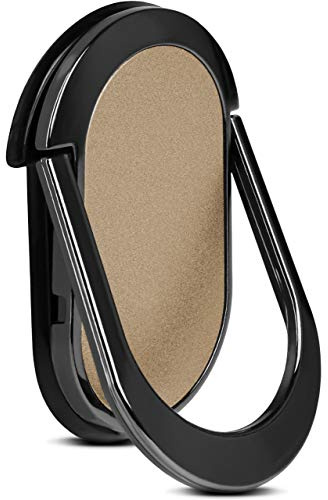 ONEFLOW Flip Loop Fingerhalterung für alle HOMTOM Handys - Handy Ring mit integriertem Magnet und Ständer, Halter Griff, Smartphone Fingerhalter, Gold