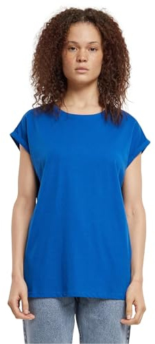 Urban Classics Damen T-Shirt Ladies Extended Shoulder Tee, T-Shirt mit überschnittenen Schultern, aus Baumwolle, erhältlich in vielen Farben, Sporty blue, XXL