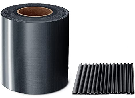 MIDORI® PVC Sichtschutzstreifen 35 m x 19 cm inkl. 30 Befestigungsclips | Wetterfester Windschutz für Zäune mit einer Standardmaschenhöhe von 20 cm | Lärmschutz in modernem Anthrazit
