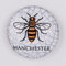 Big City Crystal Fridge Magnet Union Jack British Manchester Bee Liverpool Birmingham Newcastle Round (Manchester Bee White)