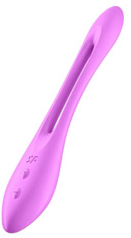 Satisfyer, Multifunktionen Vibrator, Elastic Joy', über 16 Anwendungen, wasserdicht (IPX7), wiederaufladbar, hautfreundliches Silikon, Farbe:lila