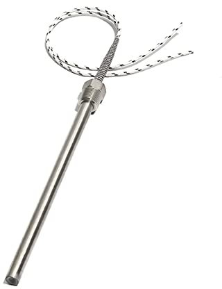 Umerk Heater thermocouple 12mm Dia 100~300mm DN10/16mm Thread Single-ended Heating Tube 300W/450W/600W/750W/900W 201SUS Cartridge Heater Element with Nut Replacement thermocouple