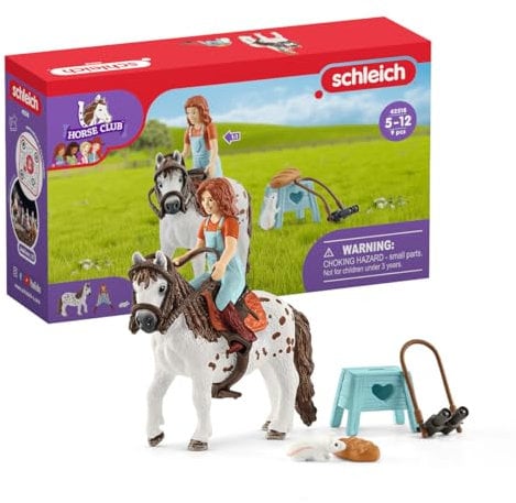 schleich 42518 HORSE CLUB Mia & Spotty, für Kinder ab 5-12 Jahren, HORSE CLUB - Spielset