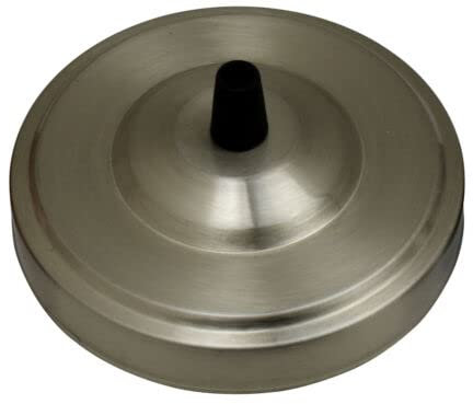 LEDSone Single Point Satin Nickel Pendant Light Fitting Plate for Vintage Pendent Lights, 108mm Metal Antique Side Fitting Ceiling Rose with Accessories for Hanging Ceiling and Wall Lamp.