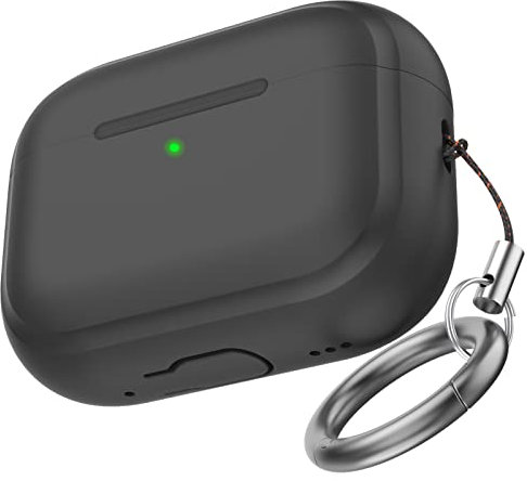 TRONWIN Airpods Pro 2 Hülle Schutzhüllen Silikon Case und Skin mit Handschlaufe für Airpods Pro 2022 [Kabelloses Laden] für Apple Airpods Pro 2. Generation (Schwarz)