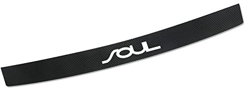 EAGLEG Auto Ladekantenschutz Stoßstangenschutz, für K-ia Soul Picanto Rio Forte Sportage Sorento Ceed Kohlefaser Heck Rear Bumper Aufkleber Styling Kofferraumwanne Kantenschutz ZubehöR,Soul