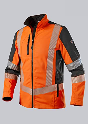 BP 2042-844-6556 Arbeitsjacke für Herren, 79.5% Polyester/16.5% Baumwolle/4% Elastolefin, Warnorange/Anthrazit, Modern fit, Größe 56/58n