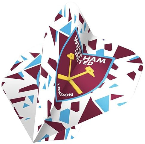 FOCO Officially Licensed West Ham United Football Club 100 Micron No 2 Shape Dart Flights, Abstract, 1 Set of 3 Flights (F4099)