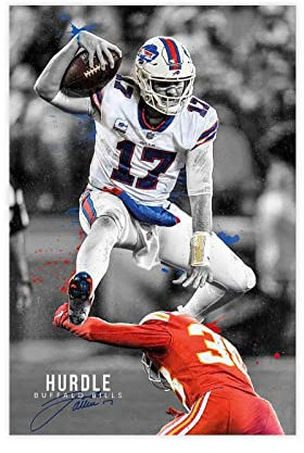 Sarqi Sport-Star-Poster, Josh Allen, Leinwandposter, Wandkunst, Vorbereitung, Raumdekoration, Gemälde für Wohnzimmer, Schlafzimmer, Dekoration, ungerahmt: 30 x 45 cm