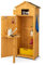 COSTWAY Armoire de Jardin Bois, Abris de Jardin Bois de Sapin, 3 Étagères Amovibles, Porte avec Loquet, Tablette Pliable, Toit Asphalte, 8 Crochets, Compartiment, Cabanon Jardin Exterieur Bois