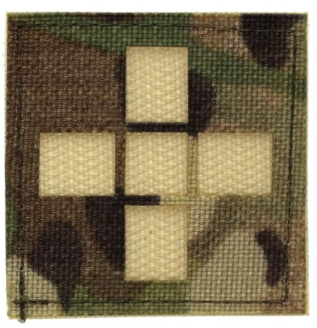 Zentauron Patch Rot Kreuz groß multicam sand