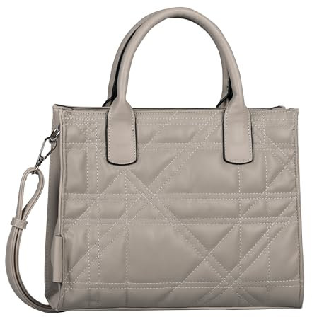 TOM TAILOR Juana Damen Shopper Umhängetasche Reißverschluss Mittelgroß Beige