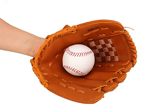 Gants De Baseball De Sport, Gant De Baseball pour Enfants Gant De Baseball pour Adultes, Gants De Softball, Gants De Baseball en PVC Marron pour Enfant, Adulte, Entraînement en Plein Air.(12.5-inch)
