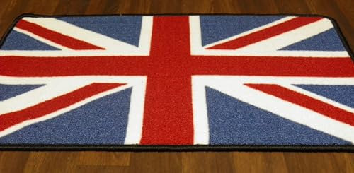 OrientalRugCompany Doormats Retro Non Slip Union Jack Door Mat 50cmx80cm Red/White/Blue Great Britain
