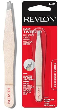 Revlon Designer Series Slant Tweezer, High Precision, Made With Long Lasting Stainless Steel, 1 Count