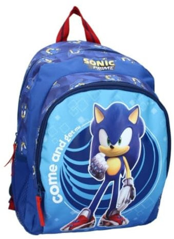 mybagstory - Rucksack - Sonic - Blau - Kinder - Schule - Grundschule - Kindergarten - Kindergarten - Schulranzen - Jungen - Größe 35 cm - Verstellbare Träger - Geschenkidee, blau, 35 cm