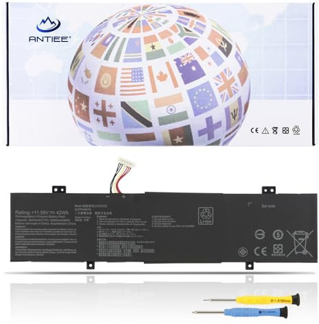 ANTIEE C31N1733 Laptop Batería para ASUS VivoBook Flip 14 TP412FA TP412UA Series Notebook TP412FA-EC010T TP412FA-EC035T TP412FA-EC082T TP412FA-EC131T TP412FA-EC134T TP412FA-EC175T TP412FA-EC651T