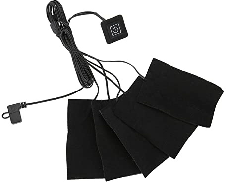 Coussin Chauffant USB, Vêtements électriques USB Cinq Coussinets Chauffants élément Chauffant Outil De Chauffage à Température Réglable, Pour le Chauffage du Lit Pour Animaux De Compagnie