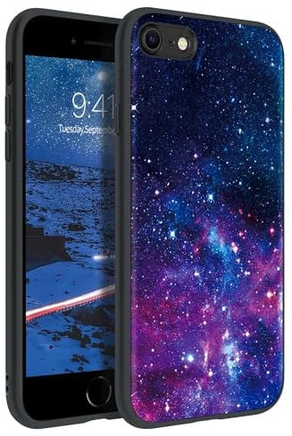 GaoBao for iPhone 7/8/SE 2020 Case, iPhone 7/8/SE Case Glow in The Dark, Nebula Space Luminous Slim Lightweight Soft Protective Cover Boys Girls Women Men Phone Cover for iPhone 7/8/SE-Nebula/Galaxy