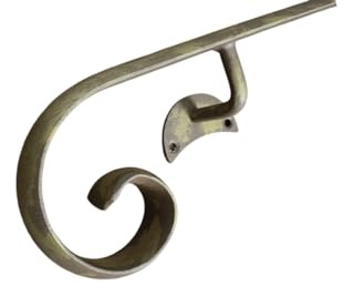 FERMEG Handlauf aus Schmiedeeisen Napoli, Bronze, 50 cm bis 400 cm, für Innen- und Außenbereich, geeignet für rechte oder linke Seite der Treppe, einfach zu montieren